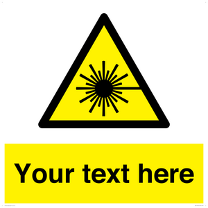 Custom Laser Hazard Sign